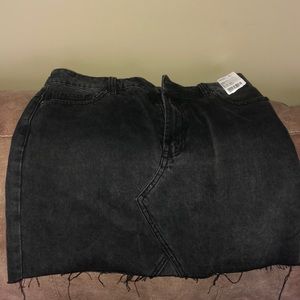 Black jean skirt